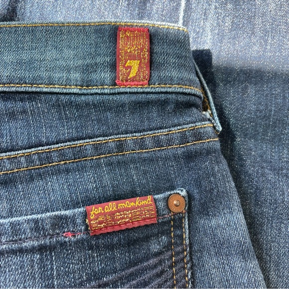 7 For All Mankind B(air) Dojo Mid Rise Flare Jeans In Authentic Fate Size 31 - Picture 11 of 15